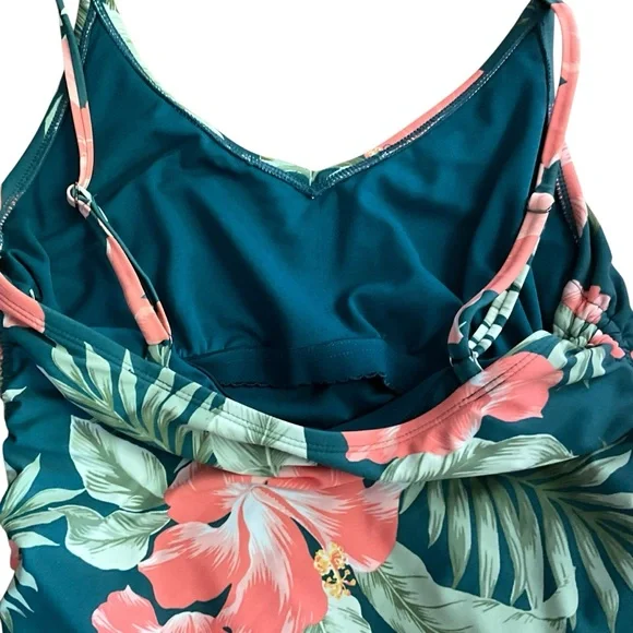NWOT Kona Sol one Piece Tropical Print Swimsuit - Picture 4 of 12